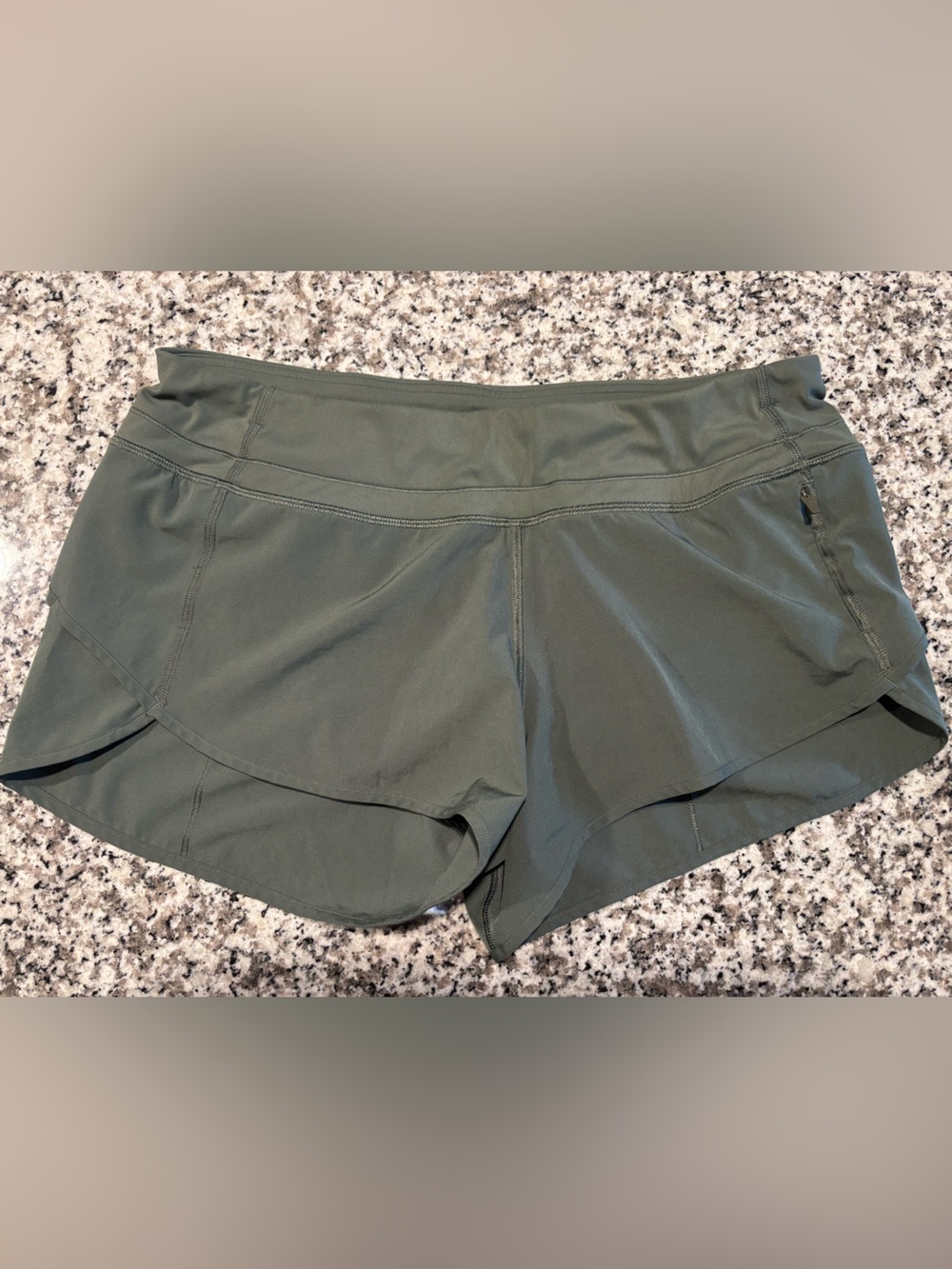 CRZ Yoga Olive Green Athletic Shorts /w Liner - Size M